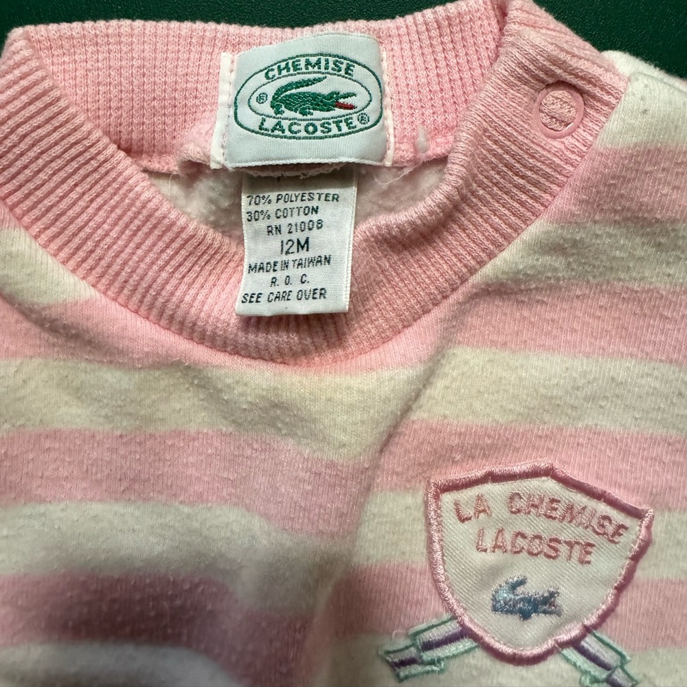 Vintage Lacoste Baby Outfit
